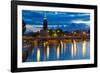 The City Hall at Night, Kungsholmen, Stockholm, Sweden, Scandinavia, Europe-Frank Fell-Framed Photographic Print