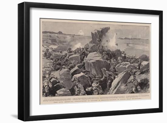 The City Imperial Volunteers in Action, a Reconnaissance in Force Near Britstown-Frederic De Haenen-Framed Giclee Print