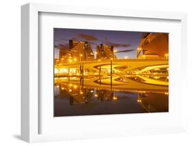 The City of Arts and Sciences (Ciudad De Las Artes Y Las Ciencias) in Valencia, Spain, Europe-Julian Elliott-Framed Photographic Print