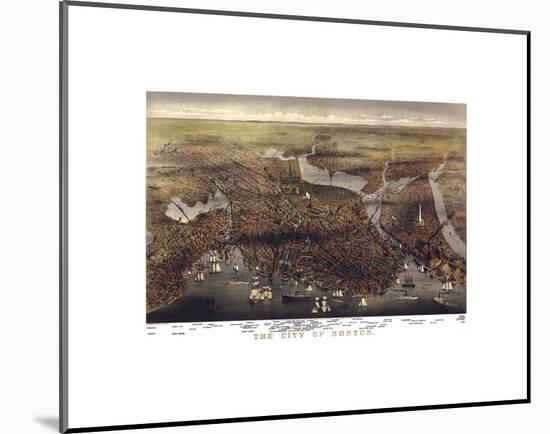 The City of Boston, Massachusetts, 1873-Parsons and Atwater-Mounted Art Print