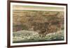 The City of Chicago, Circa 1892, USA, America-Currier & Ives-Framed Giclee Print