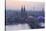 The City of Cologne and River Rhine at Dusk, North Rhine-Westphalia, Germany, Europe-Julian Elliott-Stretched Canvas