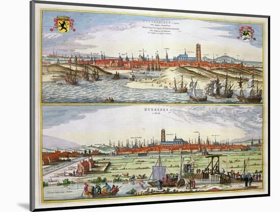 The City of Dunkirk During the Spanish Occupation, Published in Amsterdam, 1649-Joan Blaeu-Mounted Giclee Print