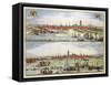 The City of Dunkirk During the Spanish Occupation, Published in Amsterdam, 1649-Joan Blaeu-Framed Stretched Canvas