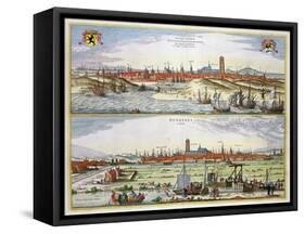 The City of Dunkirk During the Spanish Occupation, Published in Amsterdam, 1649-Joan Blaeu-Framed Stretched Canvas