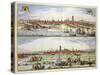 The City of Dunkirk During the Spanish Occupation, Published in Amsterdam, 1649-Joan Blaeu-Stretched Canvas