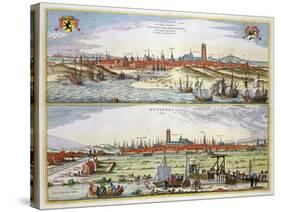 The City of Dunkirk During the Spanish Occupation, Published in Amsterdam, 1649-Joan Blaeu-Stretched Canvas
