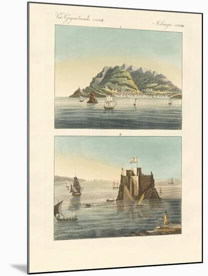 The City of Funchal and Fort Loo of the Island of Madeira-null-Mounted Giclee Print