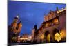 The City of Krakow in Poland. Marketplace with (Left to Right) St. Mary's Cathedral, Tuchlauben,-ginasanders-Mounted Photographic Print