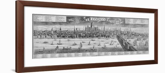 The City of London and the River Thames, 1710-Friedrich Bernhard Werner-Framed Premium Giclee Print