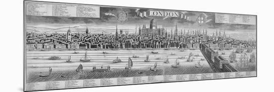 The City of London and the River Thames, 1710-Friedrich Bernhard Werner-Mounted Giclee Print