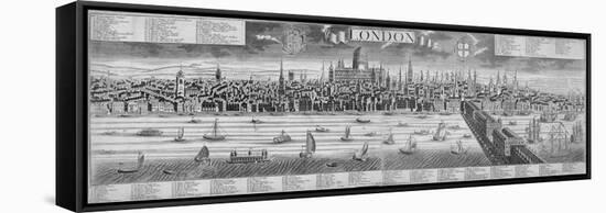 The City of London and the River Thames, 1710-Friedrich Bernhard Werner-Framed Stretched Canvas