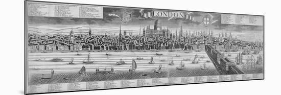 The City of London and the River Thames, 1710-Friedrich Bernhard Werner-Mounted Giclee Print