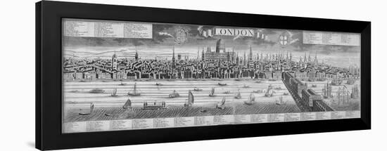 The City of London and the River Thames, 1710-Friedrich Bernhard Werner-Framed Giclee Print