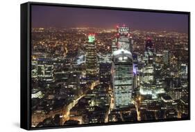 The City of London Seen from the Viewing Gallery of the Shard.-David Bank-Framed Stretched Canvas