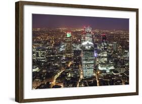 The City of London Seen from the Viewing Gallery of the Shard.-David Bank-Framed Photographic Print