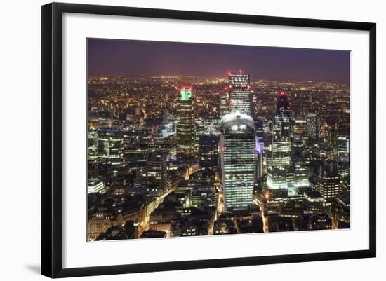 The City of London Seen from the Viewing Gallery of the Shard.-David Bank-Framed Photographic Print