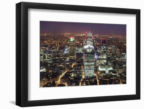 The City of London Seen from the Viewing Gallery of the Shard.-David Bank-Framed Photographic Print