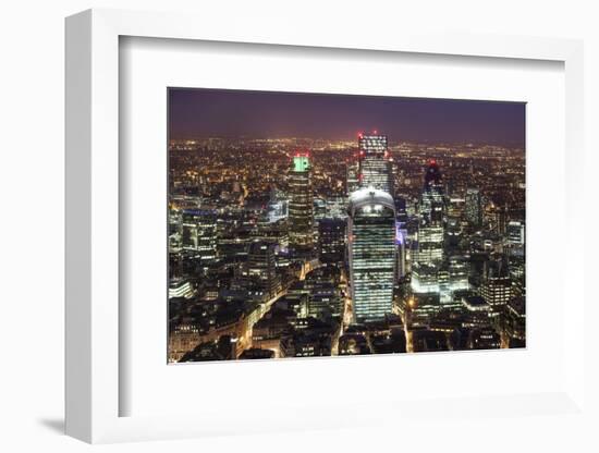 The City of London Seen from the Viewing Gallery of the Shard.-David Bank-Framed Photographic Print