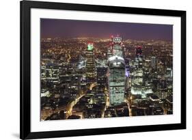 The City of London Seen from the Viewing Gallery of the Shard.-David Bank-Framed Photographic Print