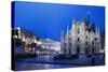 The City of Milan, the Huge Duomo Cathedral and the Centre of the City-David Churchill-Stretched Canvas