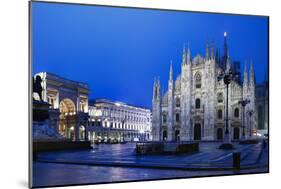 The City of Milan, the Huge Duomo Cathedral and the Centre of the City-David Churchill-Mounted Photographic Print