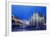 The City of Milan, the Huge Duomo Cathedral and the Centre of the City-David Churchill-Framed Photographic Print