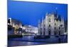 The City of Milan, the Huge Duomo Cathedral and the Centre of the City-David Churchill-Mounted Photographic Print