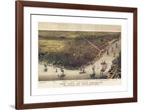 The City of New Orleans, Louisiana, 1885-Currier & Ives-Framed Giclee Print