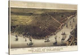 The City of New Orleans, Louisiana, 1885-Currier & Ives-Stretched Canvas