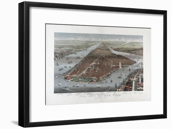 The City of New York by Currier & Ives-null-Framed Giclee Print