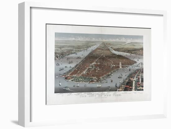 The City of New York by Currier & Ives-null-Framed Giclee Print