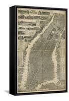 The City of New York Map, 1879-null-Framed Stretched Canvas