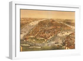 The City of New York, Published by Currier and Ives, 1870-American School-Framed Giclee Print