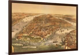 The City of New York, Published by Currier and Ives, 1870-American School-Framed Giclee Print