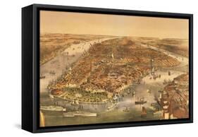 The City of New York, Published by Currier and Ives, 1870-American School-Framed Stretched Canvas
