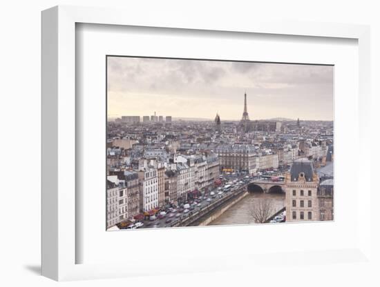 The City of Paris as Seen from Notre Dame Cathedral, Paris, France, Europe-Julian Elliott-Framed Photographic Print