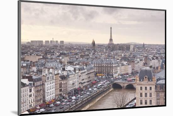 The City of Paris as Seen from Notre Dame Cathedral, Paris, France, Europe-Julian Elliott-Mounted Photographic Print