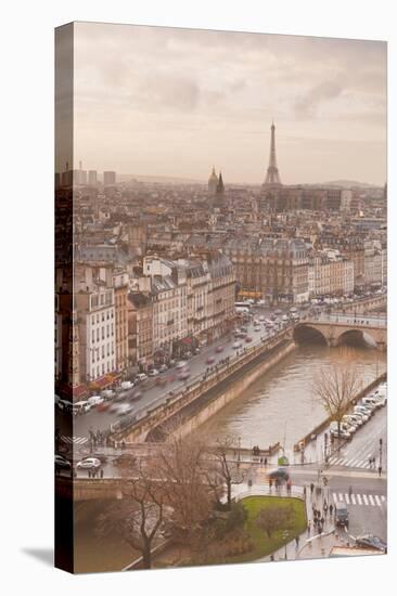 The City of Paris from Notre Dame Cathedral, Paris, France, Europe-Julian Elliott-Stretched Canvas