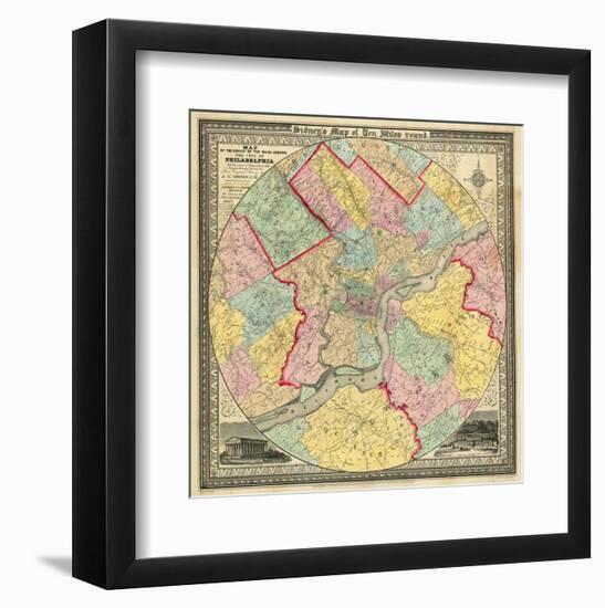 The City of Philadelphia, c.1847-J^ C^ Sidney-Framed Art Print