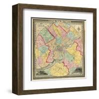 The City of Philadelphia, c.1847-J^ C^ Sidney-Framed Art Print