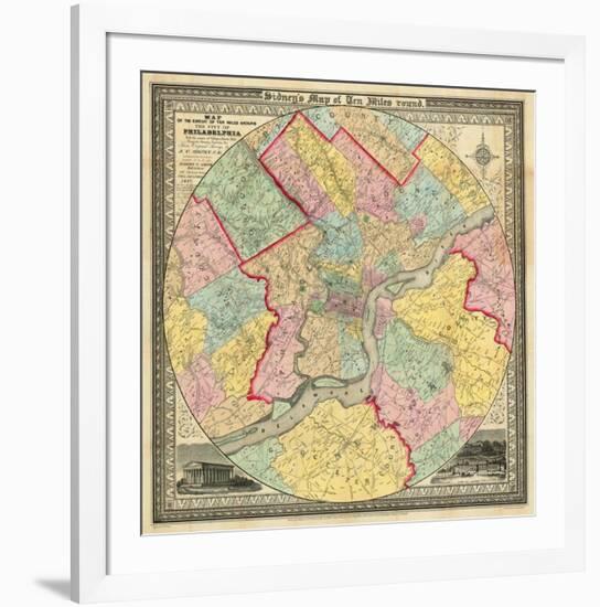 The City of Philadelphia, c.1847-J^ C^ Sidney-Framed Art Print