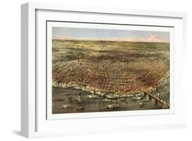 The City of St. Louis, Circa 1874-Currier & Ives-Framed Giclee Print