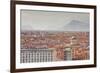 The City of Turin with the Italian Alps Looming in the Background, Turin, Piedmont, Italy, Europe-Julian Elliott-Framed Photographic Print