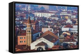 The city of Venice from high above.-Terry Eggers-Framed Stretched Canvas