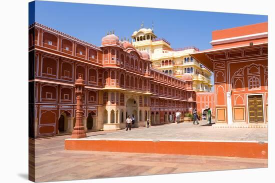 The City Palace in the Heart of the Old City, Jaipur, Rajasthan, India, Asia-Gavin Hellier-Stretched Canvas