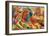 The City Rises, 1910 (Oil on Canvas)-Umberto Boccioni-Framed Giclee Print