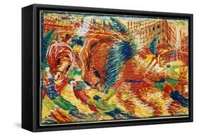 The City Rises, 1910 (Oil on Canvas)-Umberto Boccioni-Framed Stretched Canvas