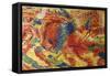 The City Rises-Umberto Boccioni-Framed Stretched Canvas