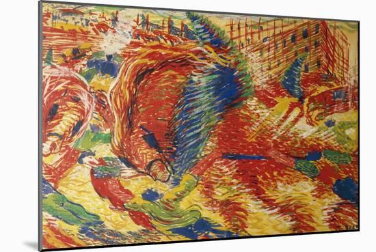 The City Rises-Umberto Boccioni-Mounted Giclee Print